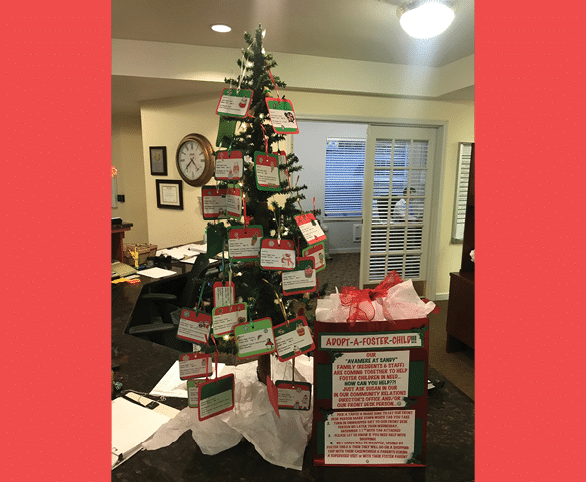 Adopt a Foster Child for Christmas at Avamere at Sandy, an assisted living and memory care community